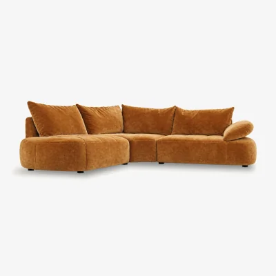 Arighi Bianchi Mitzi Fabric Corner Sofa, Left Hand Facing / Small / Orange
