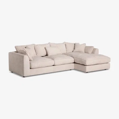 Barker and Stonehouse Harrington Large Chaise Corner Sofa Right, Neutral Fabric | Barker & Stonehouse
