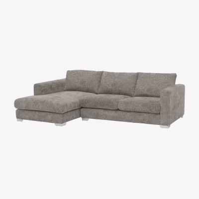 Barker and Stonehouse Fontella Small Chaise Left, Neutral Fabric | Barker & Stonehouse