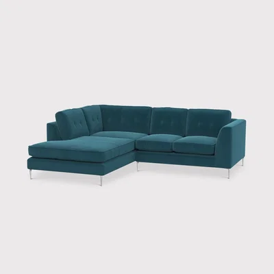 Barker and Stonehouse Conza Small Corner Group Right, Teal Fabric | Barker & Stonehouse