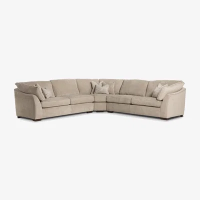 Barker and Stonehouse Borelly Large Corner Sofa, Neutral Fabric | Barker & Stonehouse