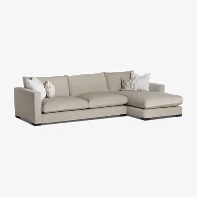 Barker and Stonehouse Fontella Large Chaise Corner Sofa Right Fabric | Barker & Stonehouse