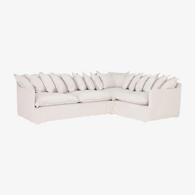 Barker and Stonehouse Eden Large Right Hand Corner 4 Seater Sofa, Neutral Fabric | Barker & Stonehouse