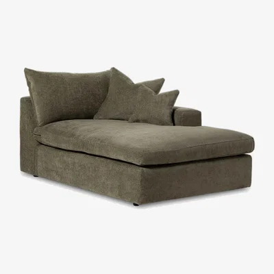 Barker and Stonehouse Alaska Chaise with 1 Arm Right, Green | Barker & Stonehouse