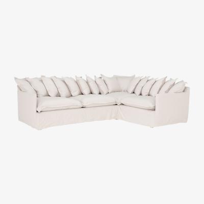 Barker and Stonehouse Eden Large Left Hand Corner 4 Seater Sofa, Grey Fabric | Barker & Stonehouse