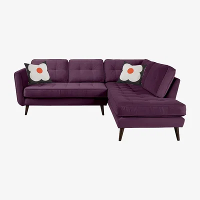 Barker and Stonehouse Orla Kiely Ivy Right Hand Facing Corner Sofa | Barker & Stonehouse
