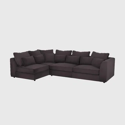 Barker and Stonehouse Harrington Combi Unit Right, Grey Fabric | Barker & Stonehouse