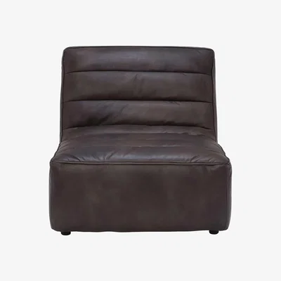 Barker and Stonehouse Timothy Oulton Leather Shabby Sectional Chaise 1 Seater Sofa, Black | Barker & Stonehouse