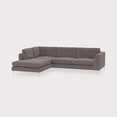 Barker and Stonehouse Conza Large Corner Group Right, Grey Fabric | Barker & Stonehouse