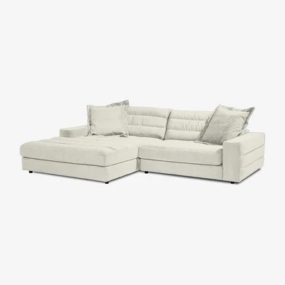 Barker and Stonehouse Twain Chaise Sofa Left Fabric | Barker & Stonehouse