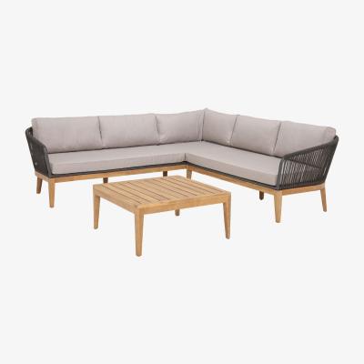 Barker and Stonehouse Aruba Garden Corner 5 Seater Sofa Set, Grey | Barker & Stonehouse