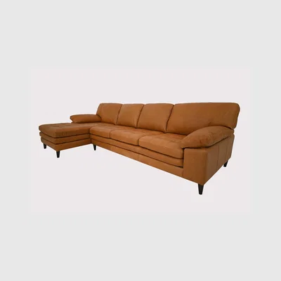 Barker and Stonehouse Olson Corner Sofa, Brown | Barker & Stonehouse