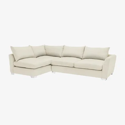 Barker and Stonehouse Floyd Combi Unit Right, White Fabric | Barker & Stonehouse