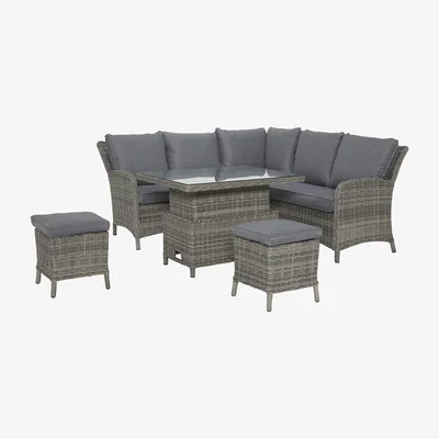 Barker and Stonehouse Millbrook Corner Sofa Set, Grey | Barker & Stonehouse