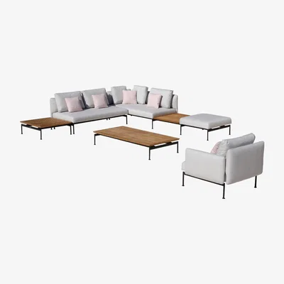 Barker and Stonehouse Barlow Tyrie Layout Deep Seating Garden Corner 10 Seater Sofa Set, 776 | Barker & Stonehouse