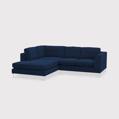 Barker and Stonehouse Conza Small Corner Group Right, Blue Fabric | Barker & Stonehouse