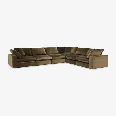 Barker and Stonehouse Artenis Modular 3 + 3 Corner Sofa With Footstool | Barker & Stonehouse