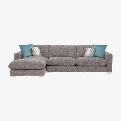 Barker and Stonehouse Fontella Large Left Hand Facing Chaise, Tabby Platinum