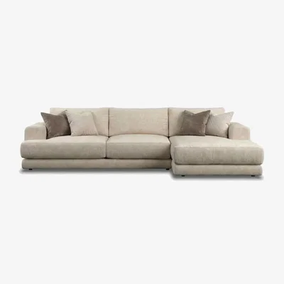 Barker and Stonehouse Lomax Large Chaise Modular Sofa RHF Fabric | Barker & Stonehouse