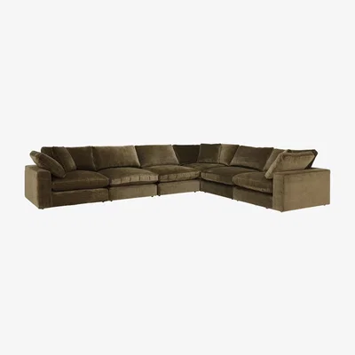 Barker and Stonehouse Artenis Modular 3+2 Corner Sofa and Footstool