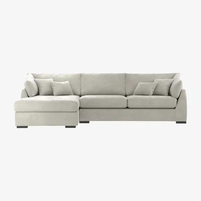 Barker and Stonehouse Borelly Chaise Corner Sofa Left, Neutral Fabric | Barker & Stonehouse