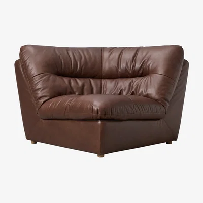 Barker and Stonehouse Timothy Oulton Lush Sectional Corner Modular Sofa, Brown Leather | Barker & Stonehouse
