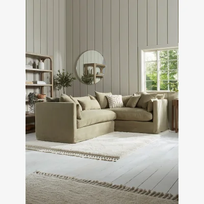 Cox and Cox Colmar Corner Sofa - Left Hand Facing - Charcoal Velvet