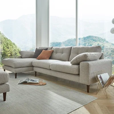 Cuckooland Alto Left Hand Facing Chaise Sofa - Velvet Teal