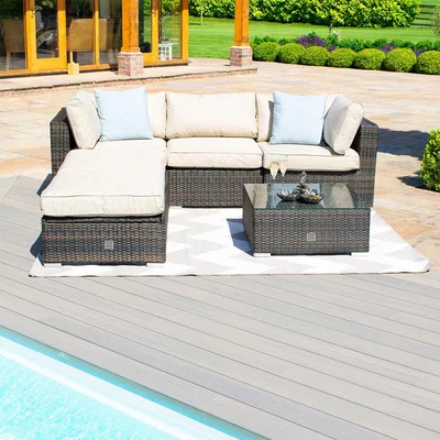 Cuckooland Maze Rattan Rio Corner Sofa Set  - Brown