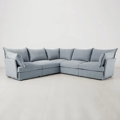 Cuckooland Swyft Sofa in a Box Model 06 Modular Linen Corner Sofa