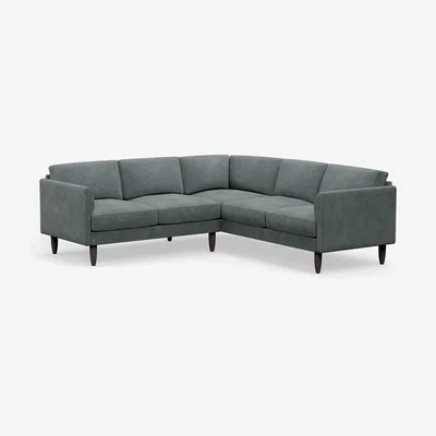 Cuckooland Hutch Rise Velvet 5 Seater Plus Corner Sofa with Curve Arms