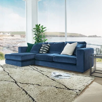 Cuckooland Nimbus Modular 3 Seater Left Chaise Sofa - Linen Magnesium