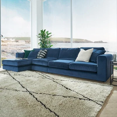 Cuckooland Nimbus Modular 4 Seater Left Chaise Sofa - Velvet Teal