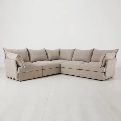 Cuckooland Swyft Sofa in a Box Model 06 Modular Linen Corner Sofa