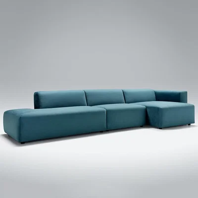 Cuckooland Lovi Furniture Berry Set 01 Chaise Longue Velvet Sofa - Right