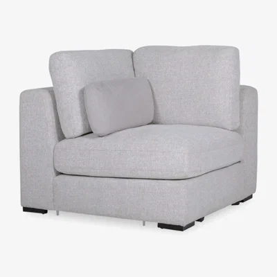 Cult Furniture Brigitte Corner Sofa Section, Light Grey Chenille