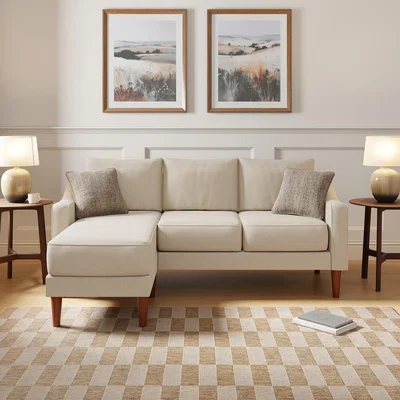 Dunelm Hugo Flatweave 3 Seater Corner Chaise Sofa