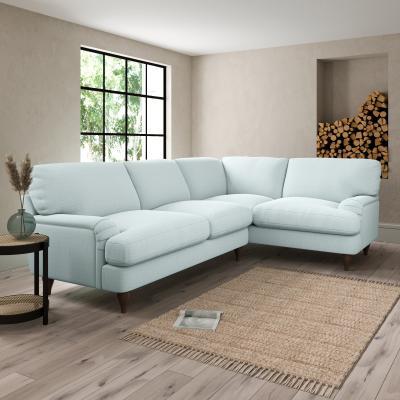 Dunelm Darwin Slub Cotton Blend Right Hand Corner Sofa Slub Cotton Light Mineral