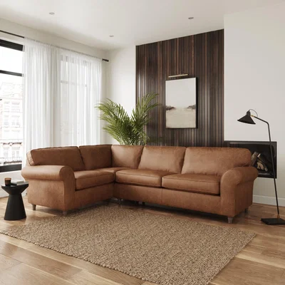 Dunelm Flori Arizona Corner Sofa Tan