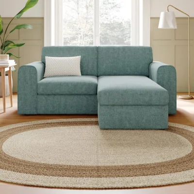 Dunelm Abel Vintage Soft Chenille Reversible Corner Chaise Sofa