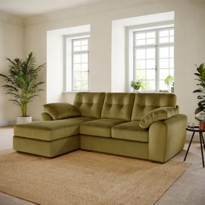 Dunelm Milton Matte Velvet Corner Chaise Sofa