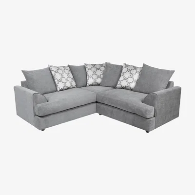 Dunelm Washington Fabric Corner Sofa Grey
