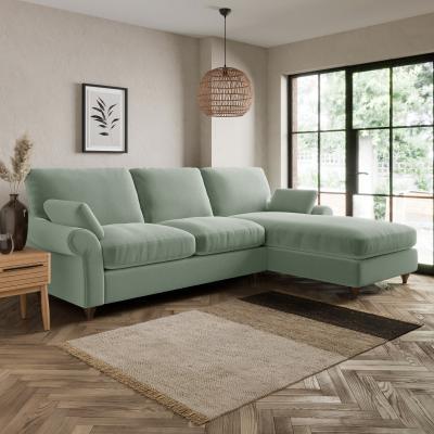 Dunelm Salisbury Luxury Velvet Right Hand Corner Sofa Luxury Velvet Lilypad
