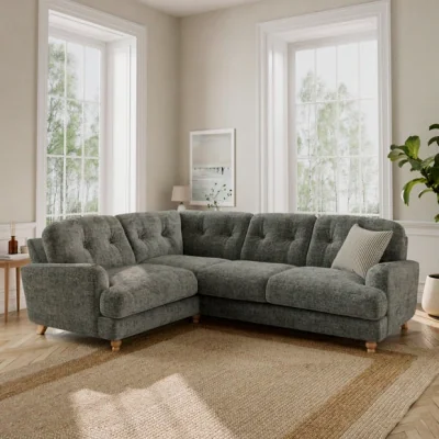 Dunelm Martha Chunky Chenille Full Corner Sofa