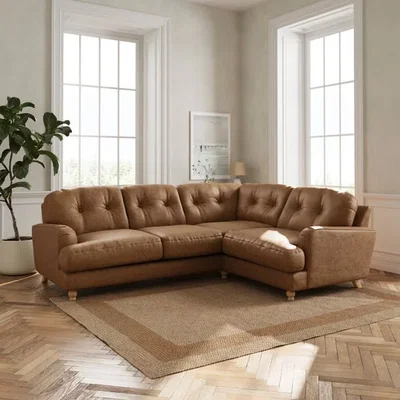 Dunelm Martha Arizona Faux Leather Full Corner Sofa