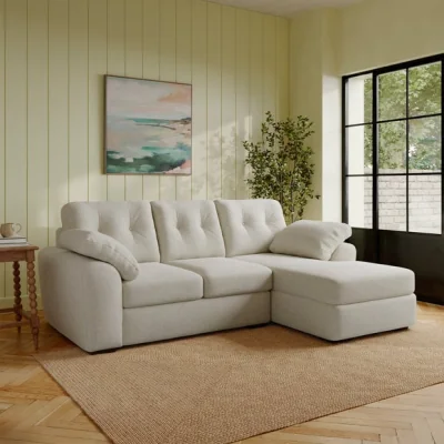 Dunelm Milton Textured Chenille Corner Chaise Sofa