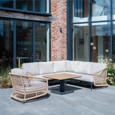 Dunelm Norfolk Leisure Peakdale Mini Corner Set with Armchair and Height Adjustable Table