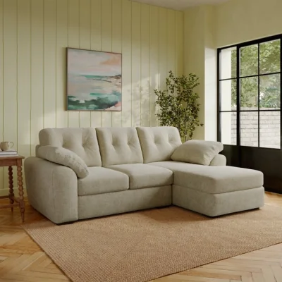 Dunelm Milton Soft Chenille Corner Chaise Sofa