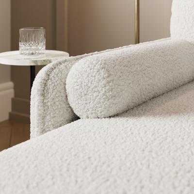 Dunelm Cassie Sherpa Reversible Corner Chaise Ivory