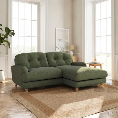Dunelm Martha Corner Chaise Chenille Soft Texture Sofa